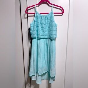 BCX Girl strappy halter-style high-low lightweight flowy dress